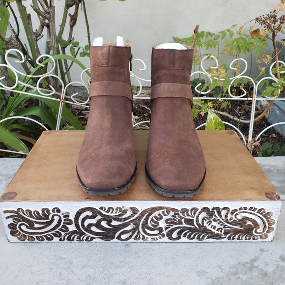 Lucky Brand Walnut Harness Strap Booties - Picture 7 of 10